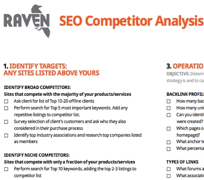Raven Tool - SEO competitor Analysis