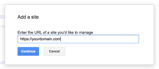 Add HTTPS to Google Webmaster Tools